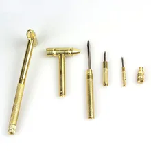 Новинка 5 в 1 микро мини мульти латунный молоток 4 вида отвертка Биты карманные DIY Инструменты