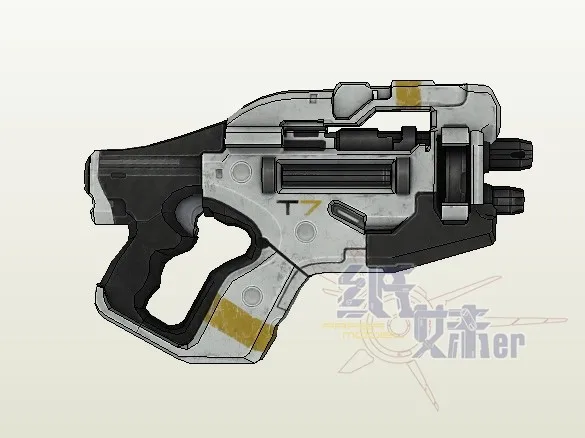 Mass Effect 3 M358 когти пистолет 1:1 масштаб Бумажная модель 3D ручной работы DIY Детская игрушка для косплея