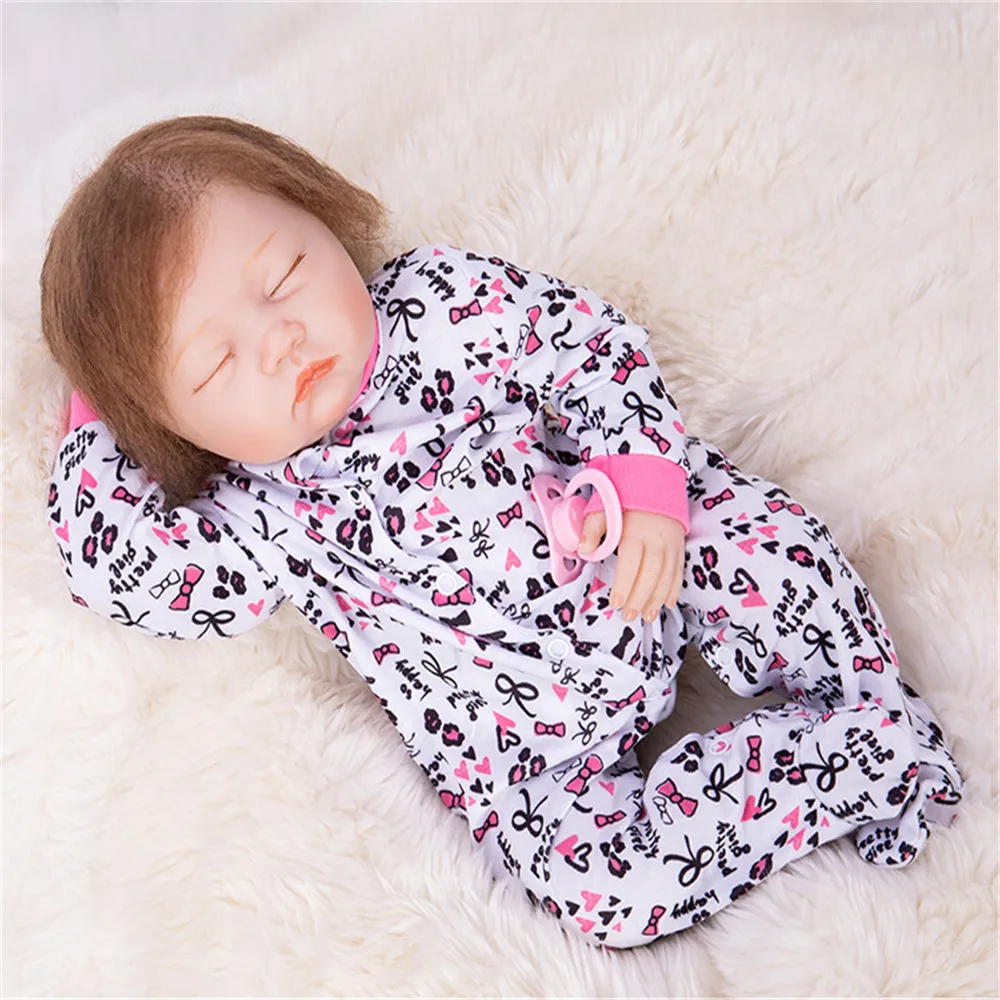 

SanyDoll 19 inch 49 cm Silicone baby reborn dolls, Lovely baby gift festival gifts for boys and girls birthday gifts