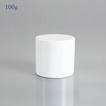 

20pcs 100g white Face Cream Jars Pot Travel Plastic Empty Cosmetic Containers 100ml Cosmetic Sample Containers