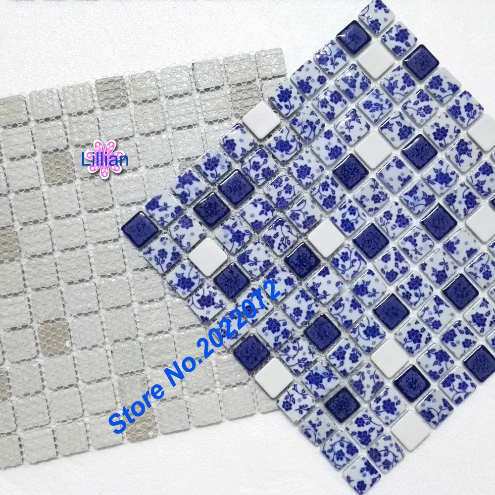 Online kopen wholesale keramische tegel bloemen uit china ... Woonkamer blauw rood