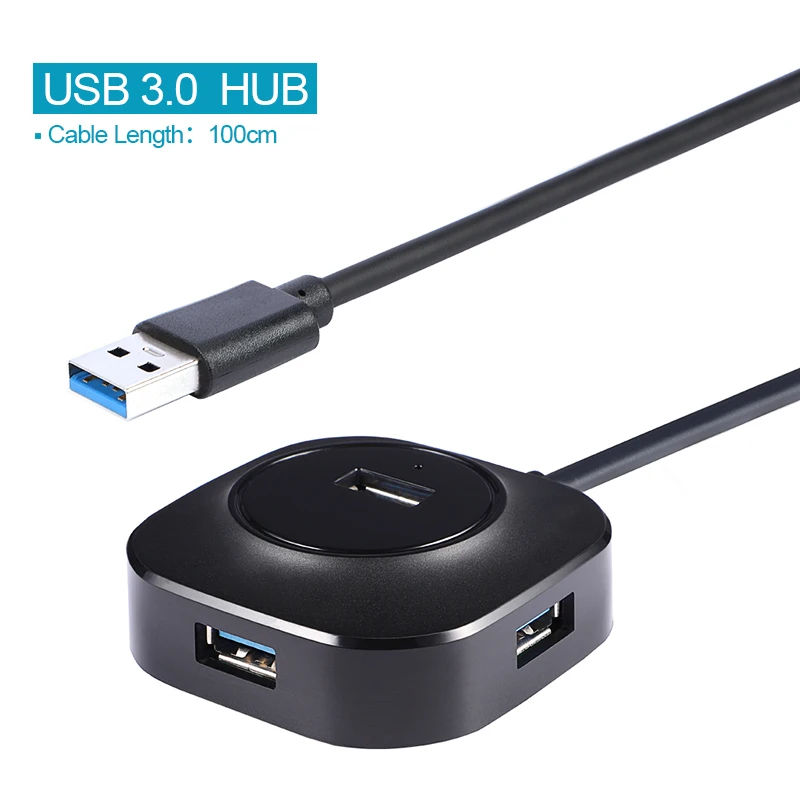 EASYIDEA usb-хаб Мульти USB разветвитель 3,0 хаб микро USB 2,0 хаб внешний 4 порта для компьютера аксессуары ПК ноутбук - Цвет: USB 3.0 Cable 100cm