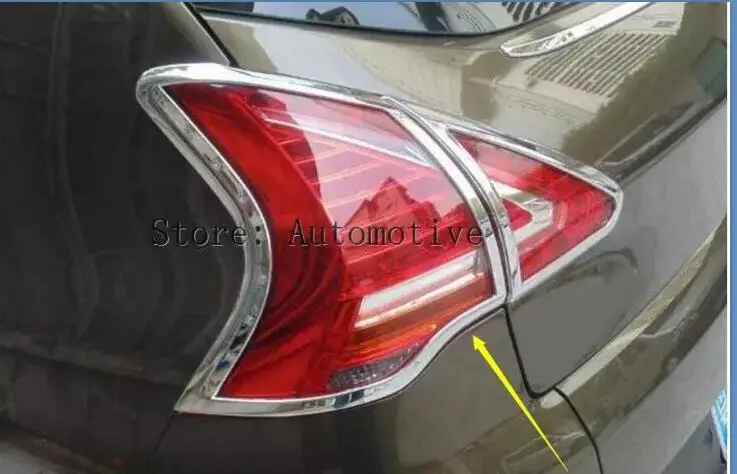 ABS Хром сзади хвост свет лампы крышка/задний свет охватывает 2 шт./компл. для dongfeng для Peugeot 3008 2013