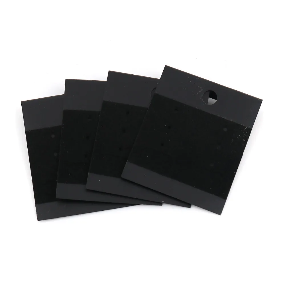 DoreenBeads украшения из ПВХ карточка для демонстрации сережек прямоугольник черный бархат серьги 50 мм (2 ") х 42 мм (5/8"), 50 листов
