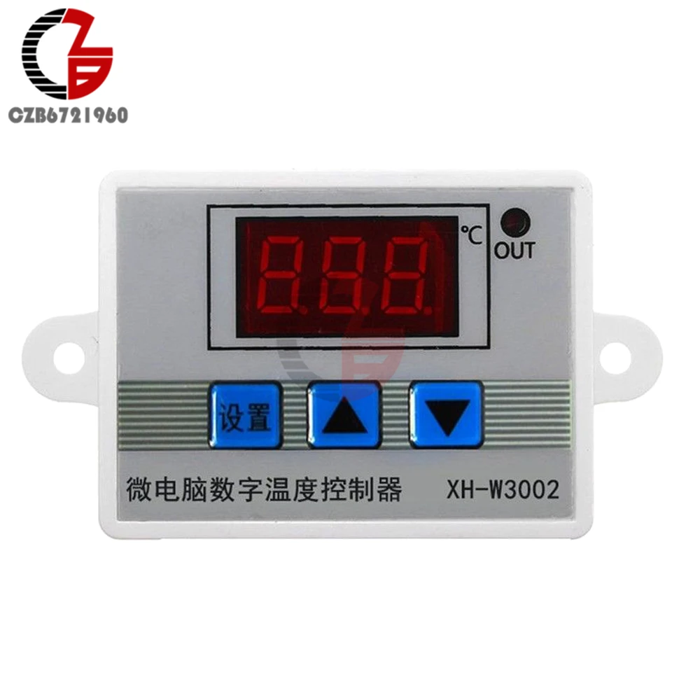 DC 12V 24V 110V 220V AC 20A LED Digital Temperature Controller Thermostat Thermometer Temperature Control Switch Sensor Meter