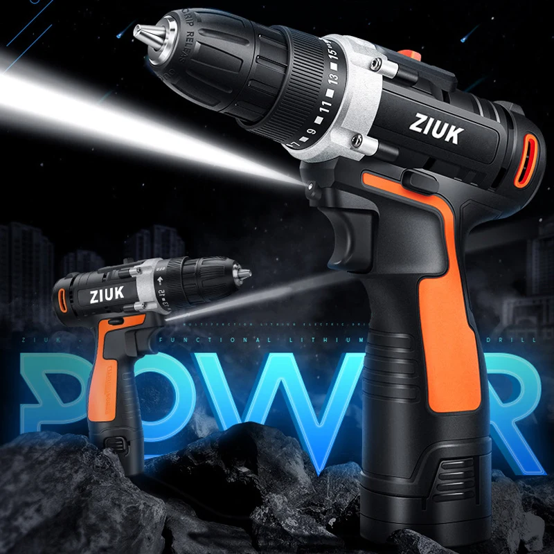 

220V Impact Drill Electric Screwdriver Multi-function Variable Speed Drill Industrial Power Tools Furadeira Taladro electrico