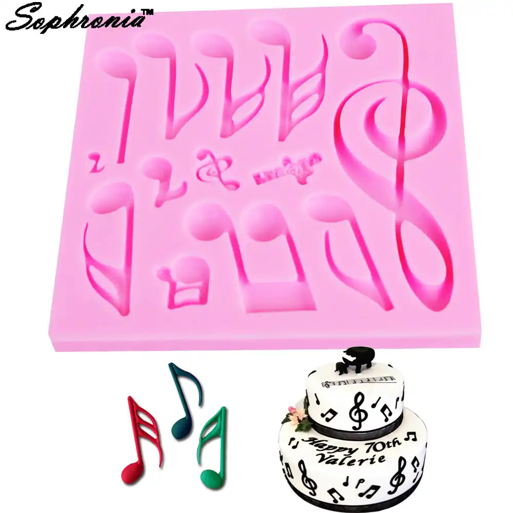 pmc mold Music Word /& Music Notes silicone flexible mold fondant mold resin mold food mold jewelry mold