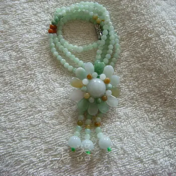 

Natural A stone cargo sweater chain pendant bead sunflower necklace