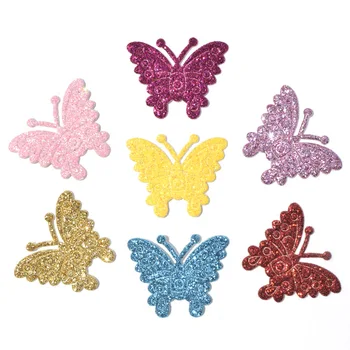 

70PCS Mixed Glitter Leather Butterfly Appliques DIY Sewing Patches Crafts Scrapbooking Accessories K43