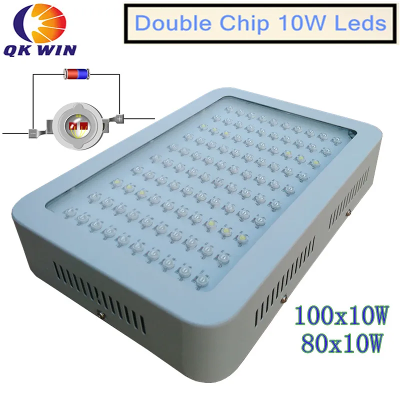 

France warehouse dropshipping 1000W Double Chip LED Grow Light Full Spectrum 410-730nm For Indoor plants' grow and Flowe