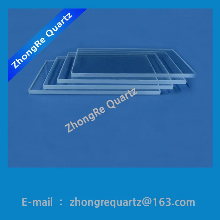 10 pieces square clear quartz glass sheet , quartz plate with length