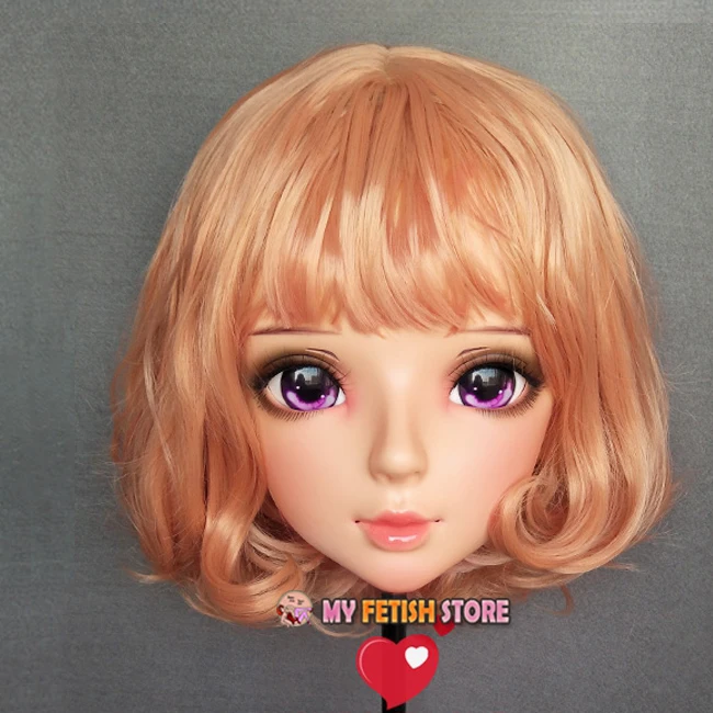 Shi-07) Женская милая девушка Смола половина головы кигуруми BJD глаза кроссдресс в стиле японского аниме маска Лолиты с глазами и парик