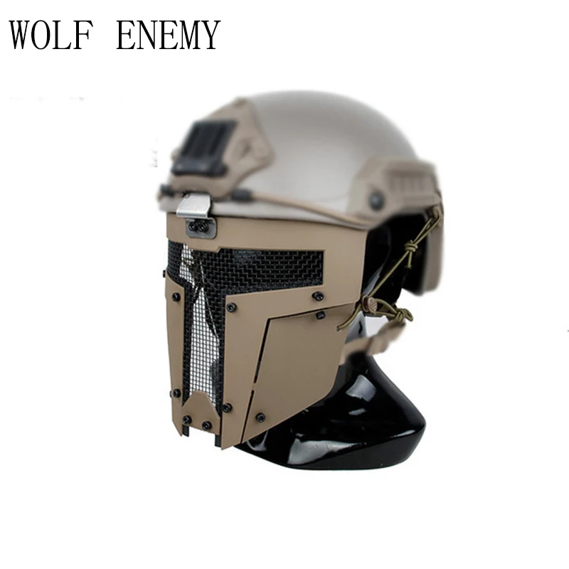 New Airsoft FAST Module MESH Mask Tactical Half Face Mask Fit Helmetin