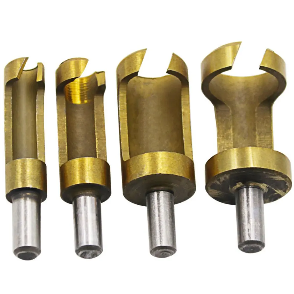 

4 pcs/sets titanium-plated tubular cork drills Precision Drilling Tools Multi-function Drills