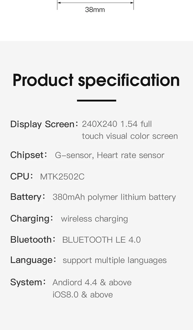 Смарт-часы FocuSmart W54 W54, мужские и женские, 1,54 дюймов, голосовое управление, шагомер, пульсометр, кровяное давление, Смарт-часы для IOS Adriod