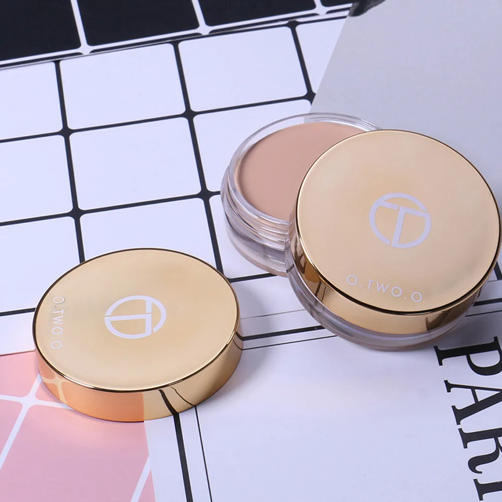 

6 Colors Foundation Make Up Concealer Basis Face Pressed Powder Compact Matte Contour Foundation Cream prime maquiagem