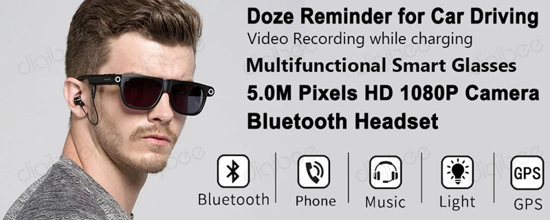8 ГБ или 32 ГБ HD 1080P мини камера очки Смарт солнцезащитные очки мини видеокамеры очки Спорт DV Беспроводная Bluetooth гарнитура наушники