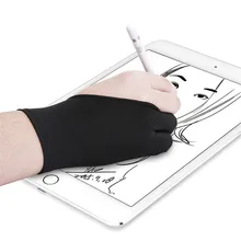 1 один профессиональный два пальца Apple карандаш перчатки для покраски без пальцев черный анти-трогательный рисунок перчатки плоский анти-пот