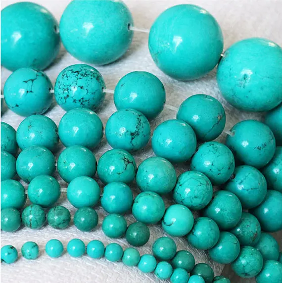 

Chinese Turquoise Beads Supplies,Full Strand,Round 4 6 8 10 12 14mm Turquoise Strands bead for Jewelry Making