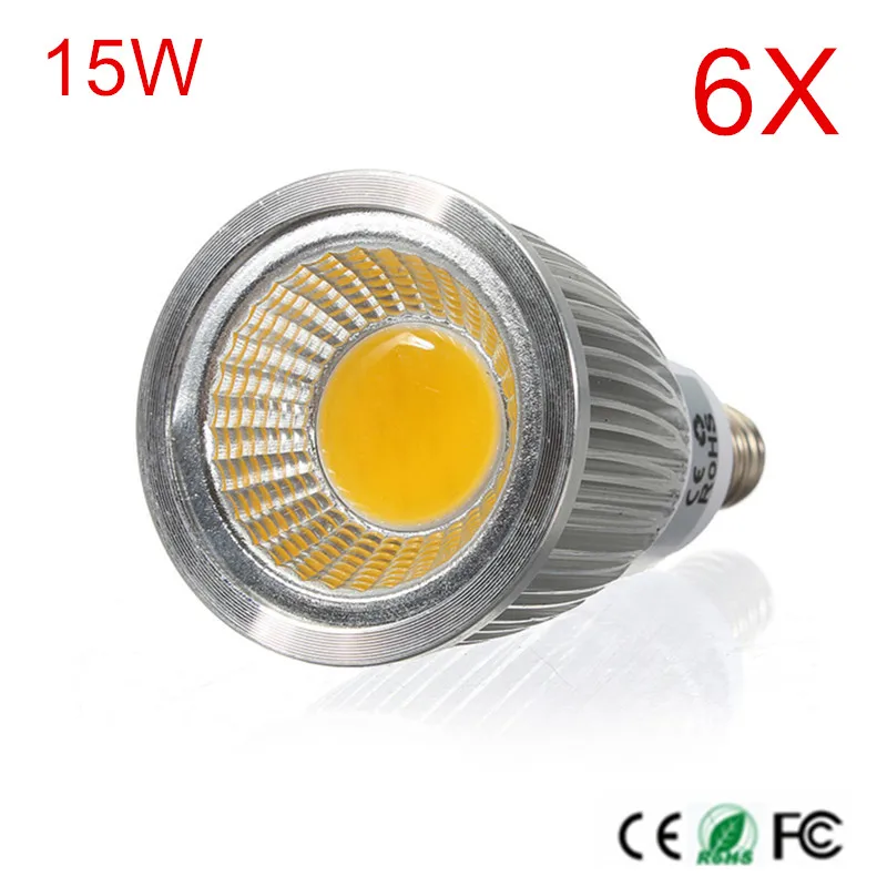 

High quality 15W E14 AC 110V 220V 240V LED Corn Bulb High Power lamps COB Chips Super Brightness spotlight lights 6pcs/lots