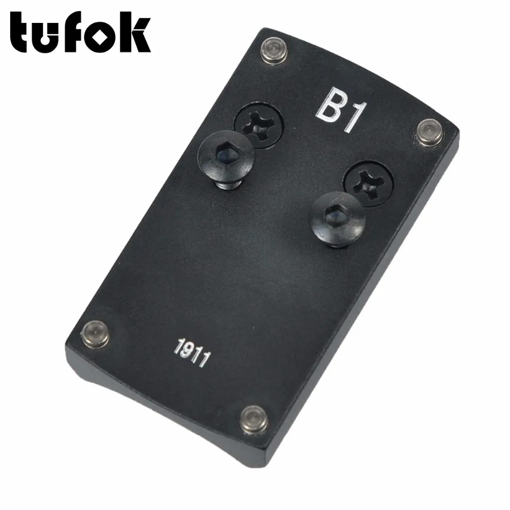 Tufok Optics Colt 1911 Standard Pistol Handgun Red Dot Mount Base Red