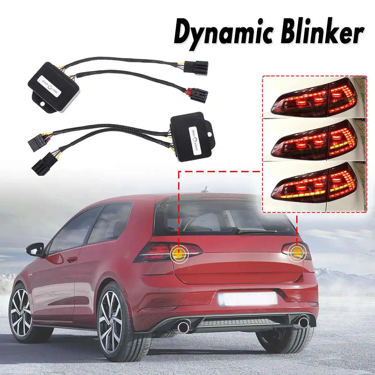 

1 Pair Semi Dynamic Blinker Turn Signal Indicator LED Turn Signal Lights For VW Golf 7 2012 - 2018 Left Right Tail Light