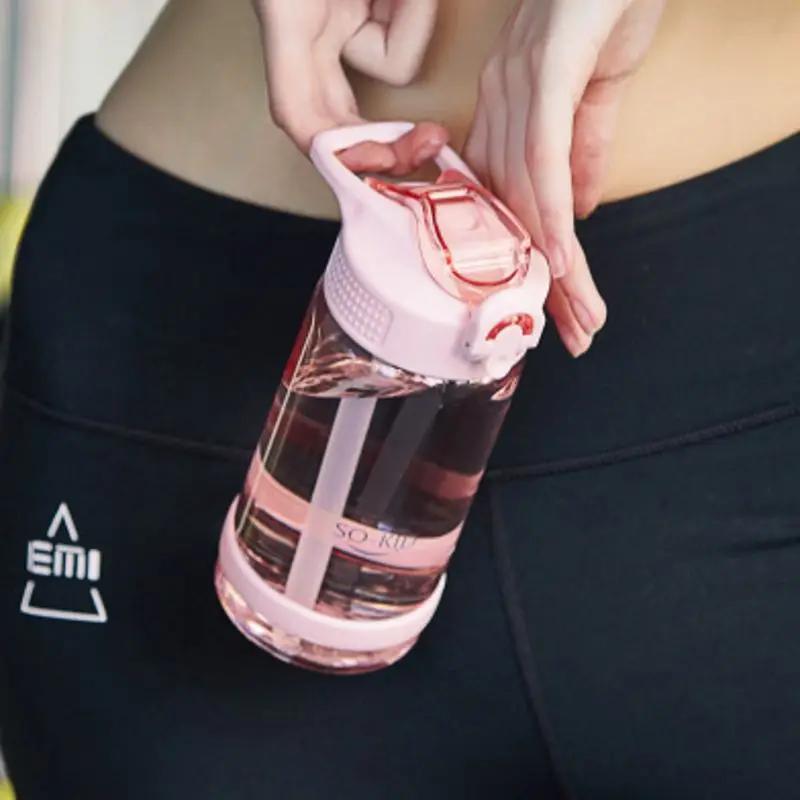 500 мл бутылка для воды портативный напиток Герметичная Бутылка спортивная бутылка gourde en plastique спортивный шейкер Кемпинг bpa Бесплатный фитнес-велосипед - Цвет: water bottle