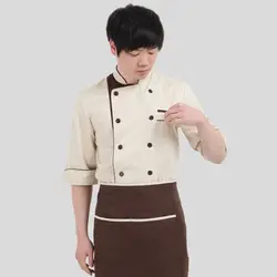 (10) Шеф повара длинный возраст сезон Отель Ресторан кухонная униформа одежда для мужчин и женщин для шеф-повара рабочая одежда плита