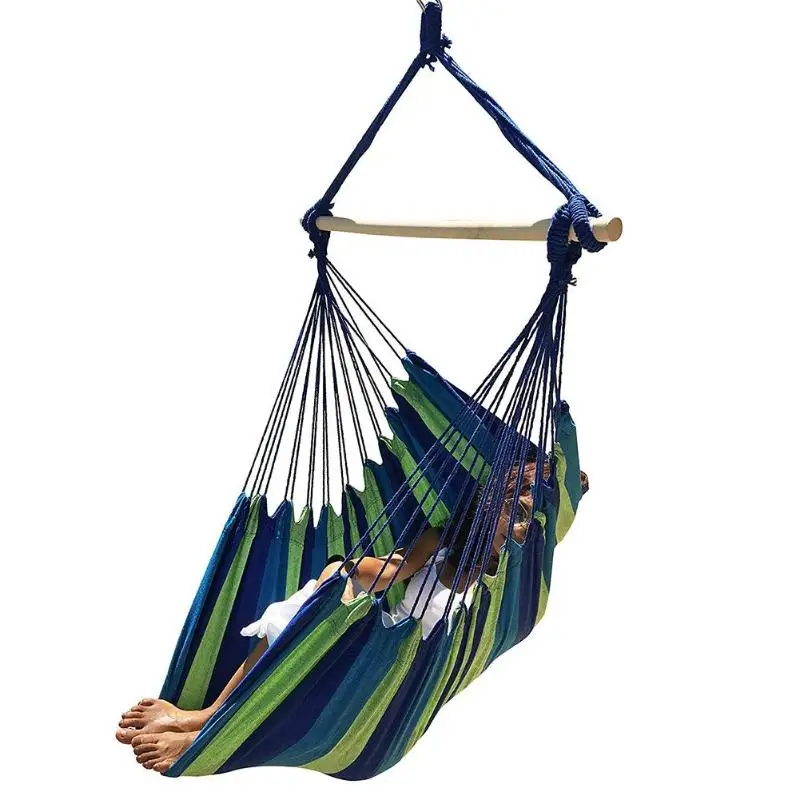 Travel Hanging Hammock Garden Dormitory Bedroom Hanging Chair For Child Adult Swinging Single Chair Home Bed No Wood Stick