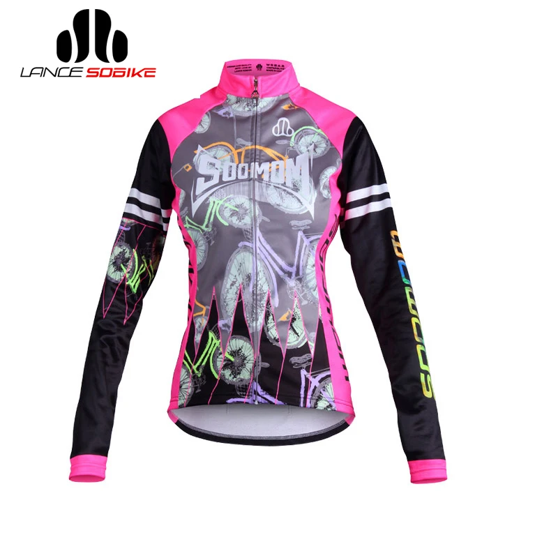 

SOBIKE New Hot! Autumn Women's Cycling Thermal Jacket -Lemon Cycling Long Jersey Autumn Winter Essential Riding Bike Jacket