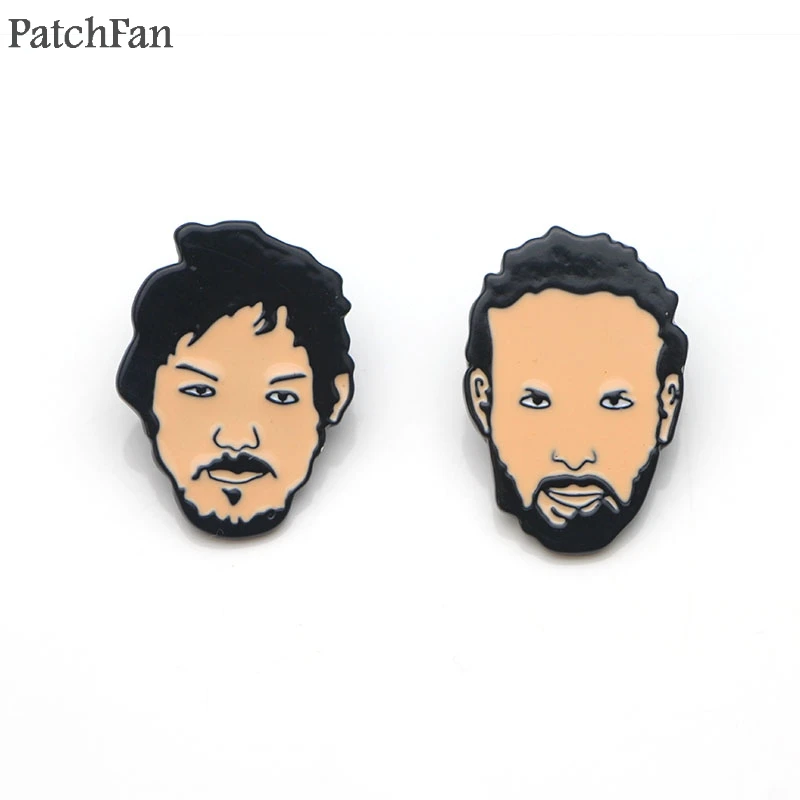 

Patchfan Walking Dead Daryl Rick Zinc tie Pins backpack clothes brooches for men women hat decoration badges medals A1659