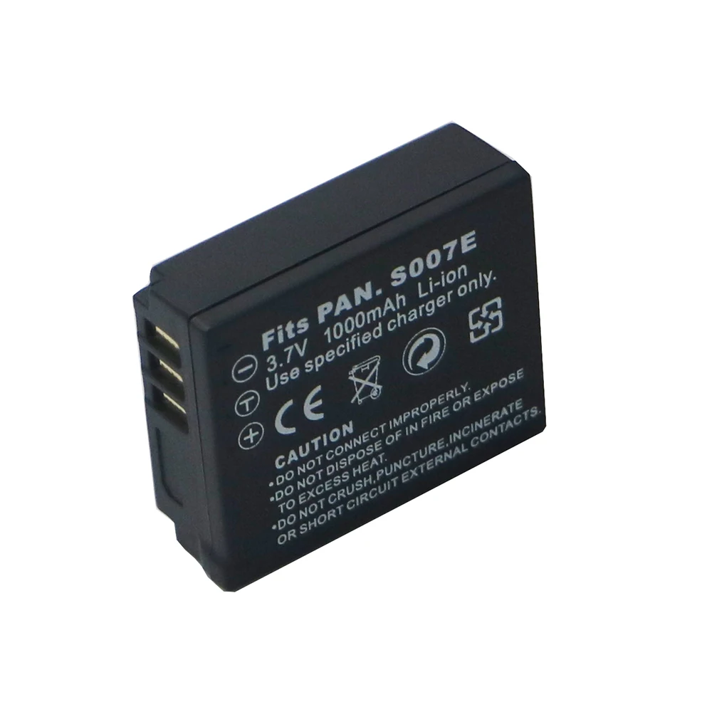 2 шт 3,7 v 1000 мА/ч, CGA-S007 CGA CGR S007E S007A BCD10 Батарея/USB кабель для Panasonic Lumix DMC TZ1 TZ2 TZ3 TZ4 TZ5 TZ50 TZ15 батареи bateria