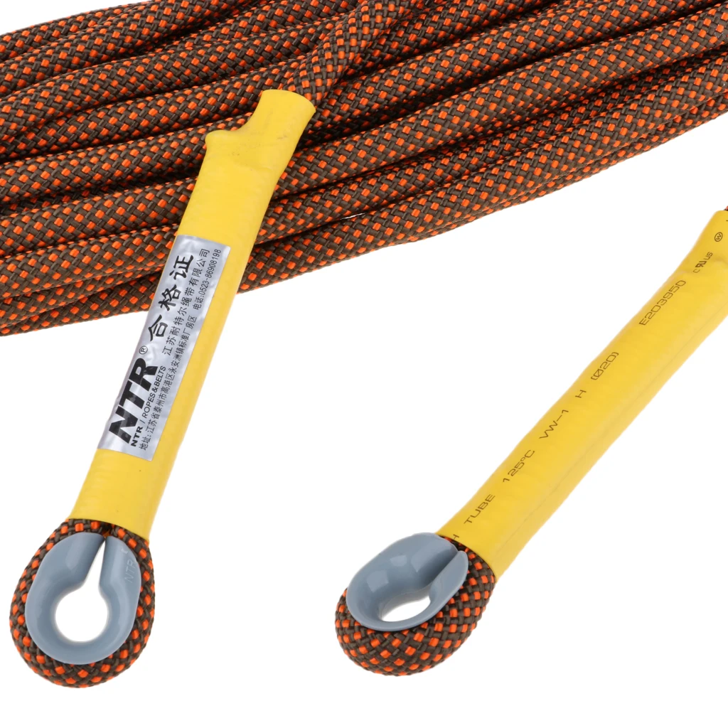 Perfeclan Safety Climbing Rope Cord for Tree Arborist Rappelling Rescue Escape Sling 10 m/33 ft 15KN Rock Climbing Rescue Rope
