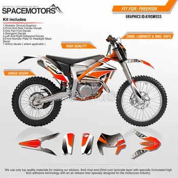

MotoSpace Customized Team Graphics Backgrounds Decals 3M Custom Stickers For KTM FREEIDE 2012 2013 2014 2015 2016 2017-2019 133
