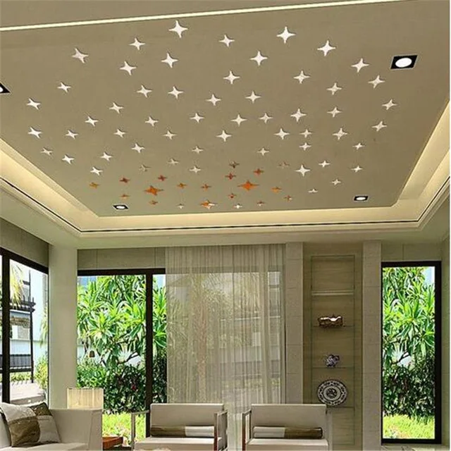 IDFIAF-New-Stars-Sky-Mirror-becomes-Wall-between-Room-Decal-Decor-Art-DIY-silver-Stars-Wall.jpg_640x640