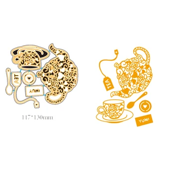 

Teacup Metal Cutting Dies Stencil Embossing Craft Card Paper Teapot Cut Dies Stencils For DIY Scrapbooking Photo Album