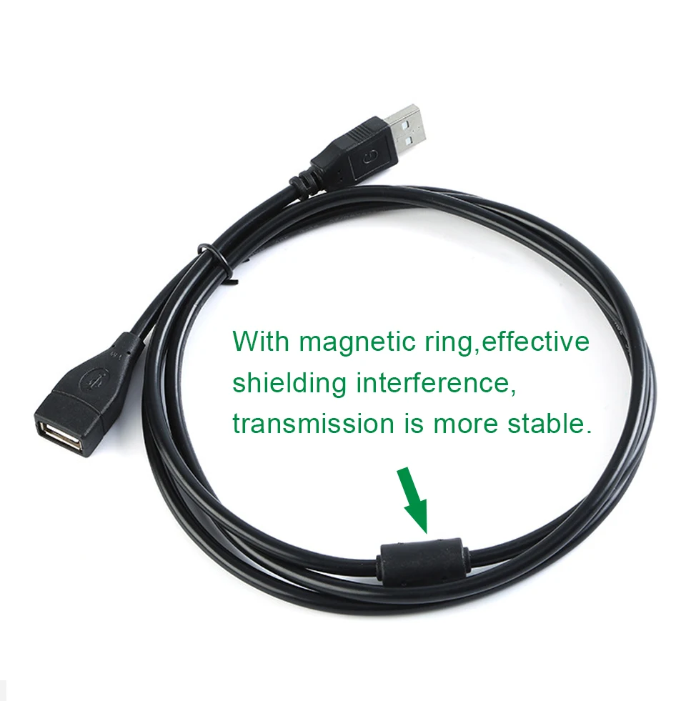 USB2.0 Extension Cable Male to Female Extender Cord Wire Cables  Extended for laptop PC Keyboard Printer Mouse Computer cable (8)