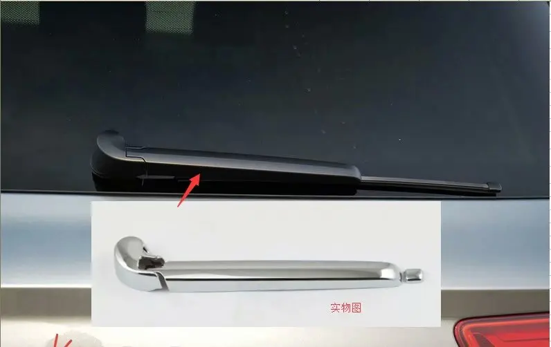 

For Audi Q7 2016 2017 2018 ABS Chrome Car Rear Wiper Protection Cover Trim Stickers Car Styling 3Pcs/Set
