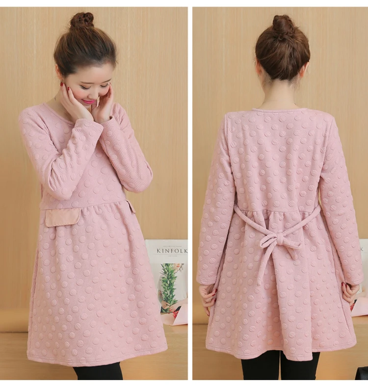 

Autumn and winter long paragraph large size fertilizer fat coat