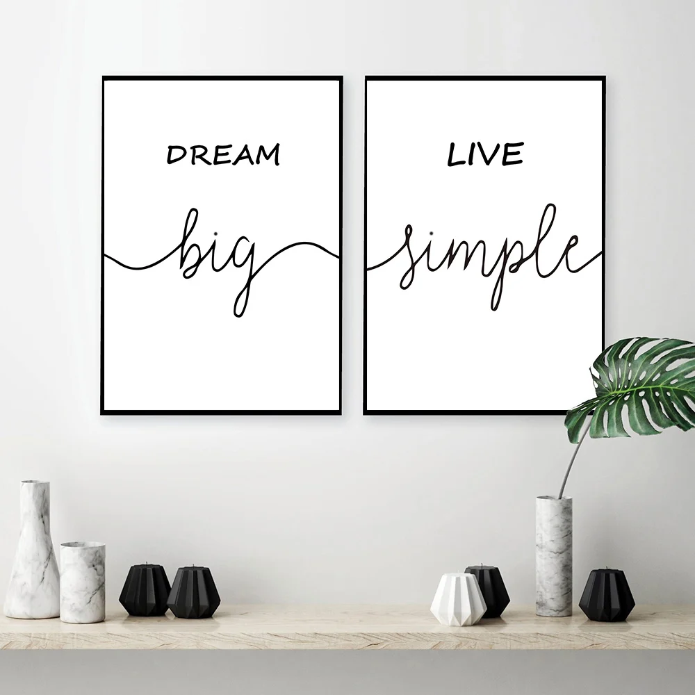 

Positive Quotes Posters And Prints Minimalist Canvas Painting for Living Room Wall Picture Calligraphy Poster Quote Art Unframed
