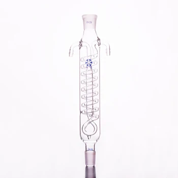 

Snake reflux condenser 1000mm,High capacity reflux condenser,Condenser reflux with coiled inner tube,standard ground mouth 24/29