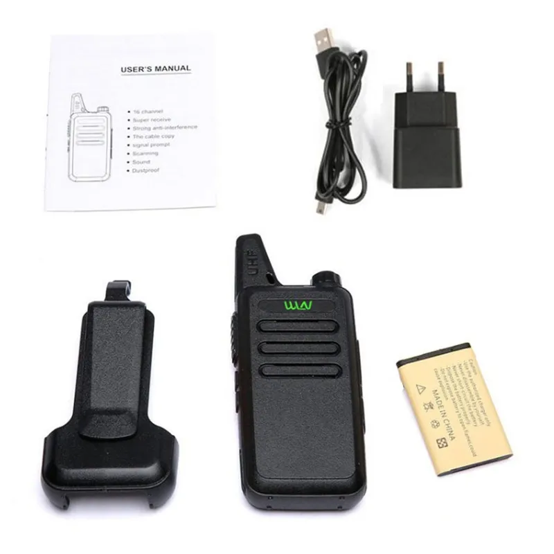 2PCS WLN KD C1 KD C2Walkie Talkie UHF 400 470 MHz 5W Power 16 Channel Kaili 4