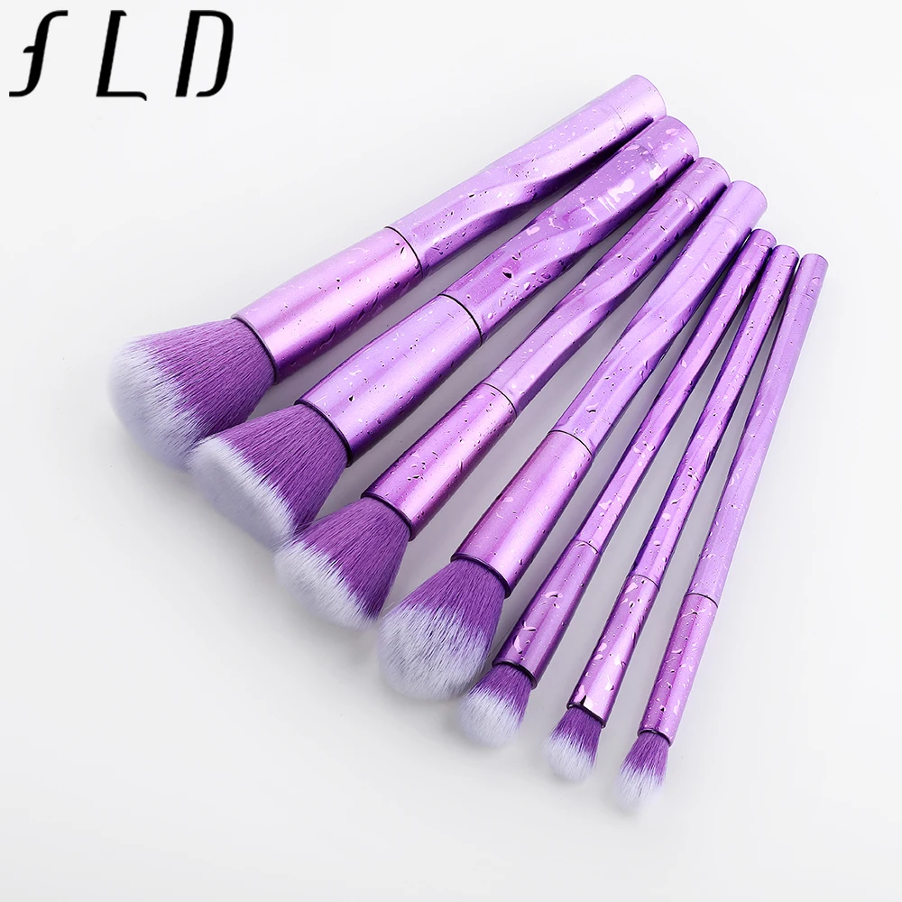 Набор профессиональных кистей для макияжа FLD7pcs лица пудры основы бровей ресниц
