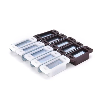

5 Pcs/lot Small Magnetic Door Catches Brown White Cupboard Wardrobe Cabinet Latch Catch 2 Colors