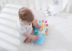 1 шт., детская тканевая книга для щенка-детская игрушка-пазл для раннего развития обучающая игрушка-может быть бит не выцветает