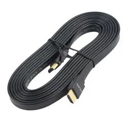 Professional 1,5 м/3 м/5 м HDMI кабель Позолоченный штекер 1080 P 3D для hdtv-компьютер Android ТВ плоский кабель HDM одежда высшего качества