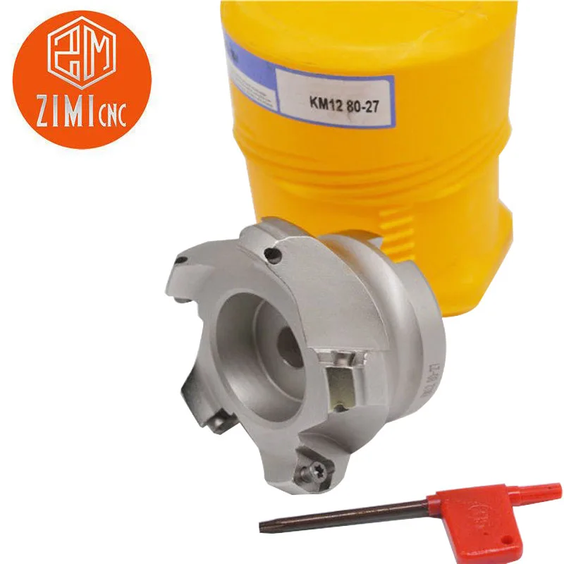 Фреза KM12 80-27 с 5 кромками твердосплавная втулка SEHT1204AFFN/SEKT1204 для фрезерных станков