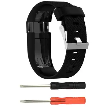 

Large Replacement Silicone Band Strap Wrist band Bracelet For Fitbit Charge HR + 2* Screw driver Jun21 Drop Shipping