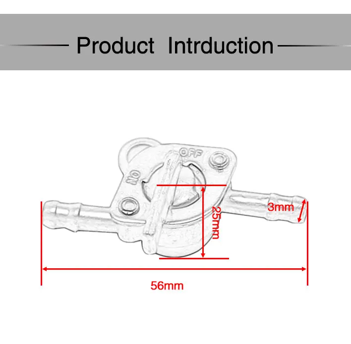 Alconstar топливные краны Wtih газовый шланг линии топливный фильтр зажимы для 50cc 110cc 125cc питбайк мото квадроцикл ATV Мини мопед