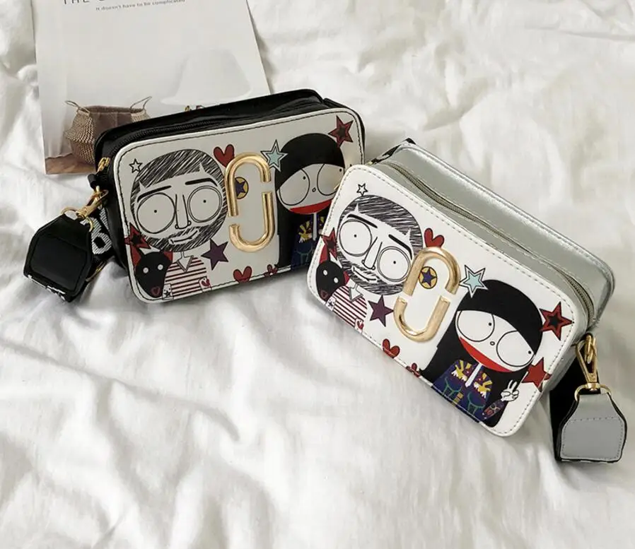 

Fashion Cartoon Printed Women Graffiti Handbag Mini Crossbody Shoulder Bag Ladies Casual Purses Clutches Girls Handbag